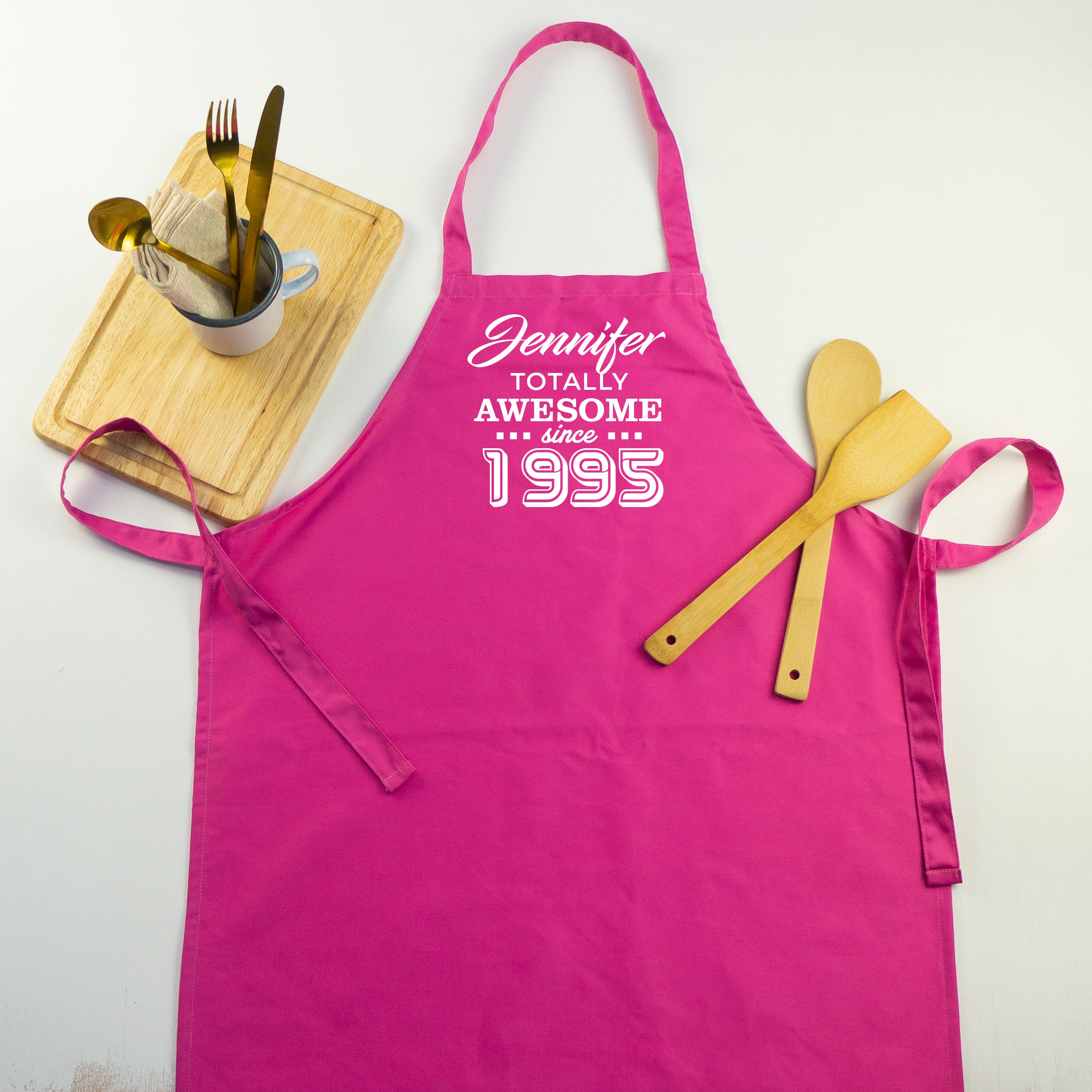 Personalised 30th birthday gift. Custom kitchen apron