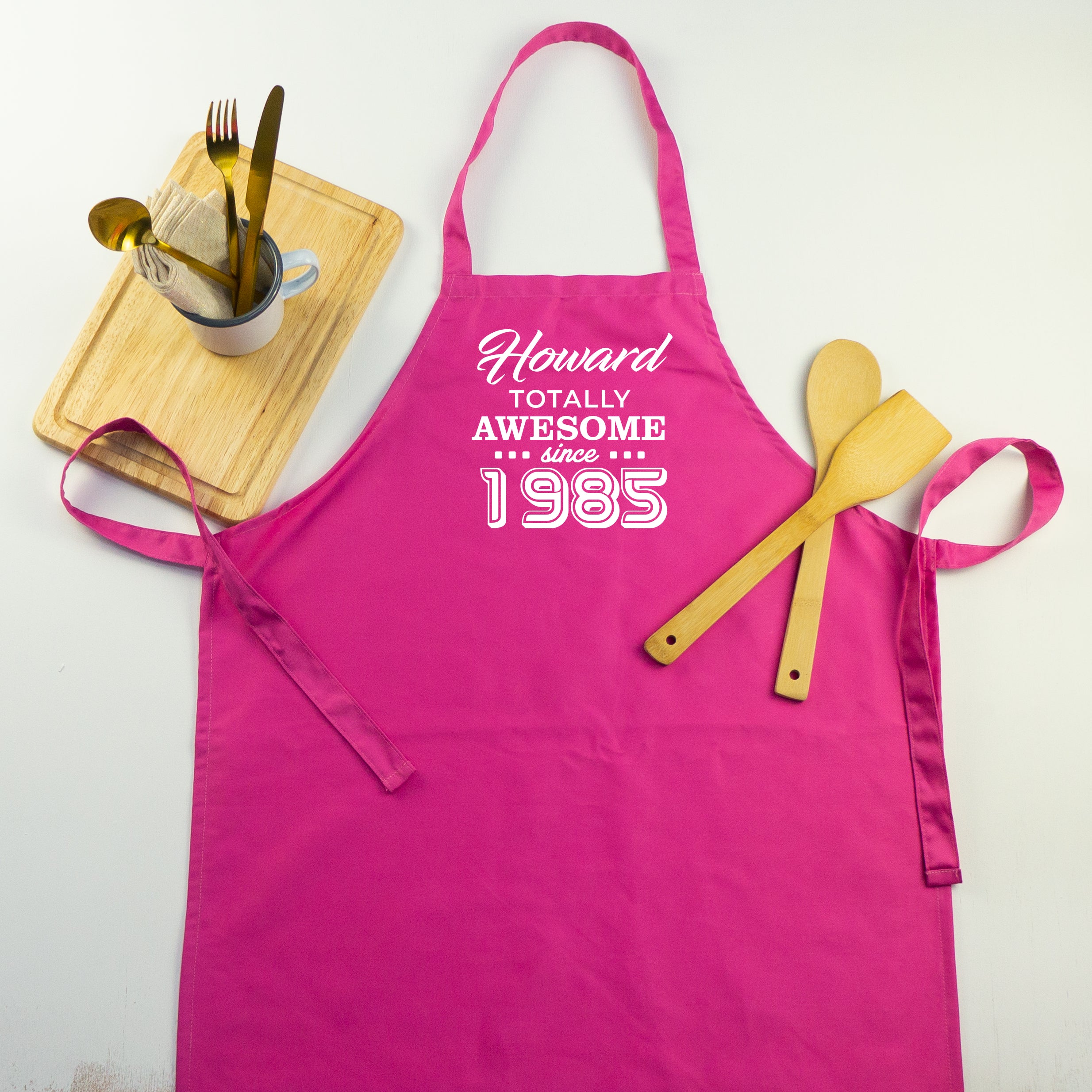 Personalised 40th birthday gift. Custom kitchen apron
