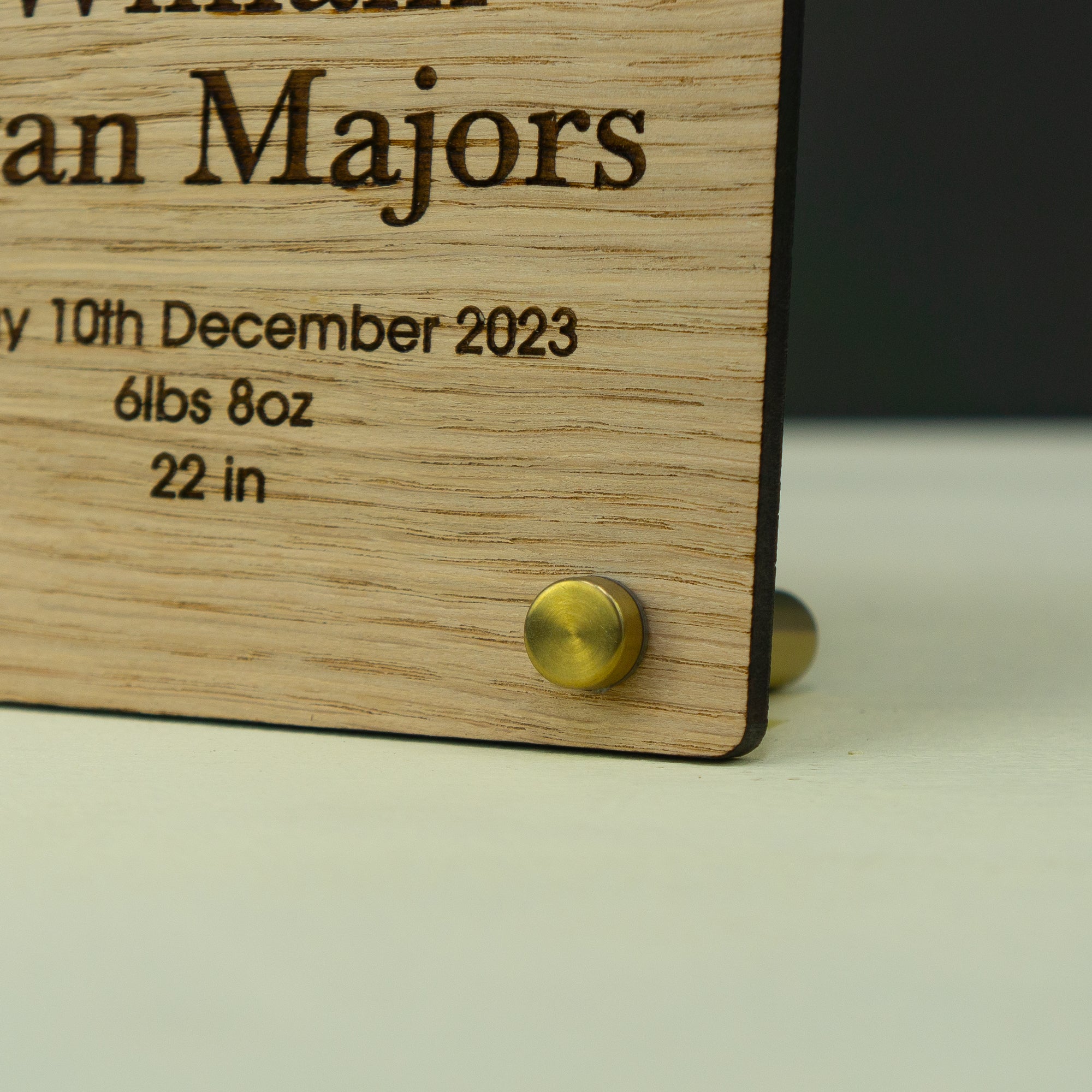 Personalised newborn baby photo frame. Birth annoucement gift