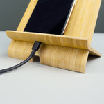 Personalised 21st birthday gift. Wooden smart phone holder cradle