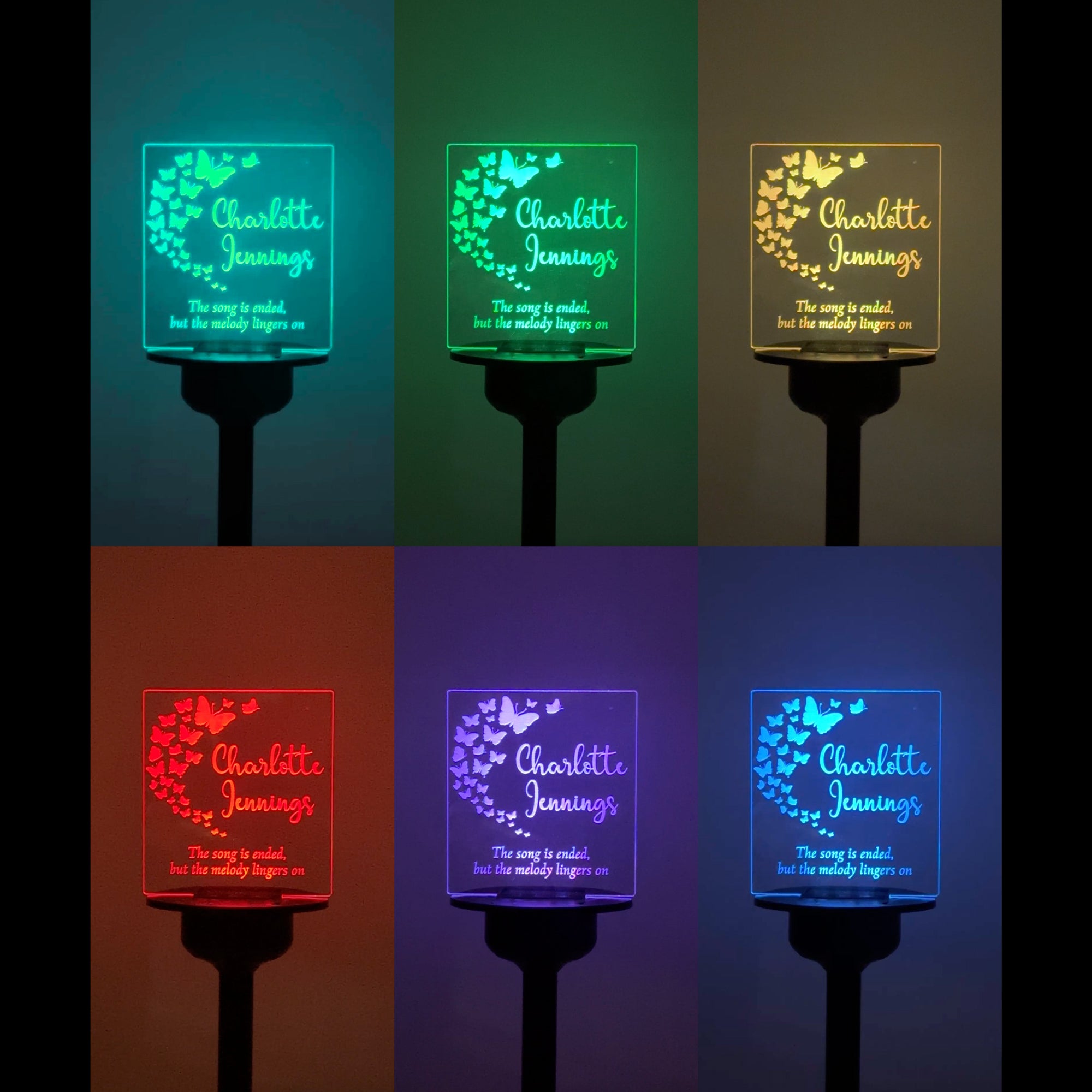 Sorry for your loss memorial gift Personalised light up LED garden decoration