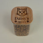 Personalised cat treat jar