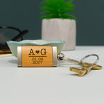 Personalised keyring for couples