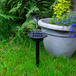 Solar powered light up outdoor LED name plaque graveside plaque.