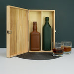 Personalised thank you twin alcohol bottle gift box present
