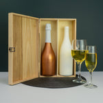 Personalised thank you twin alcohol bottle gift box present
