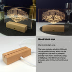 Personalised home pub light up sign. Custom made LED plaque