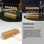 Personalised LED sign. Custom text light up decoration