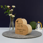 Custom made memorial heart candle holder