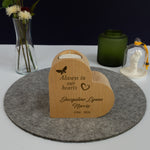 Custom made memorial heart candle holder