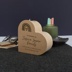 Personalised remembrance candle stand gift