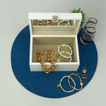 Personalised small white jewellery box