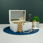 Personalised small white jewellery box
