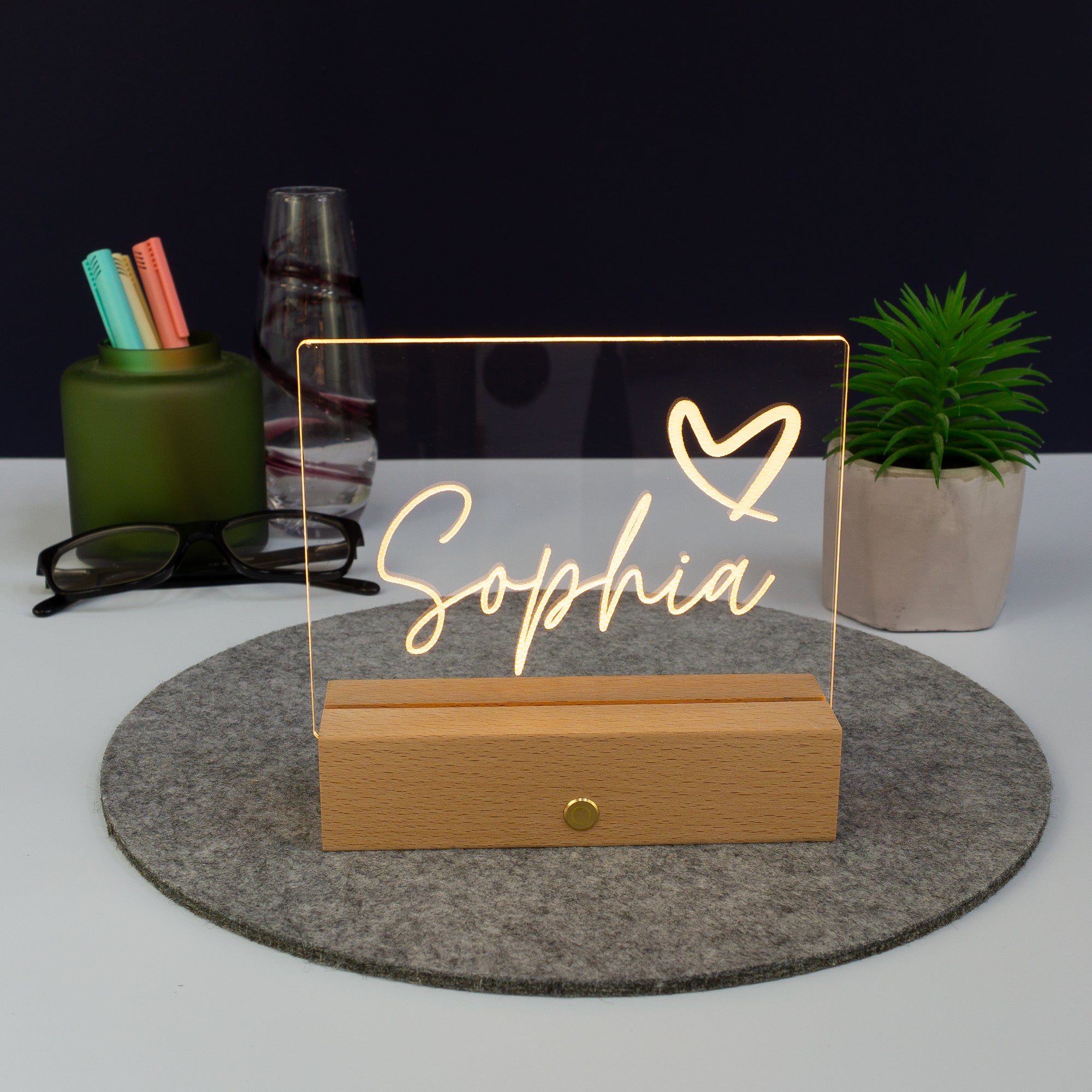 Personalised small LED name sign