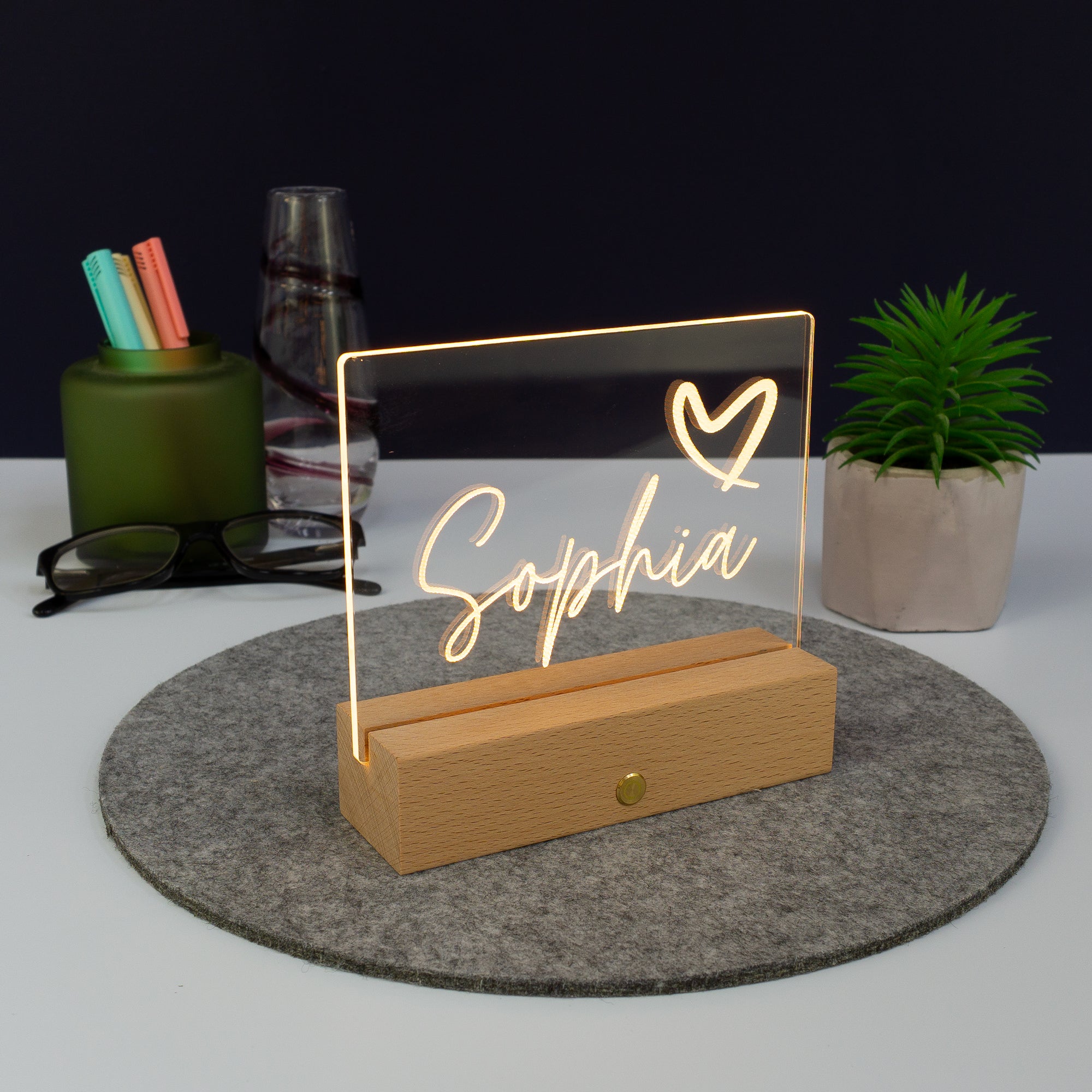 Personalised small LED name sign