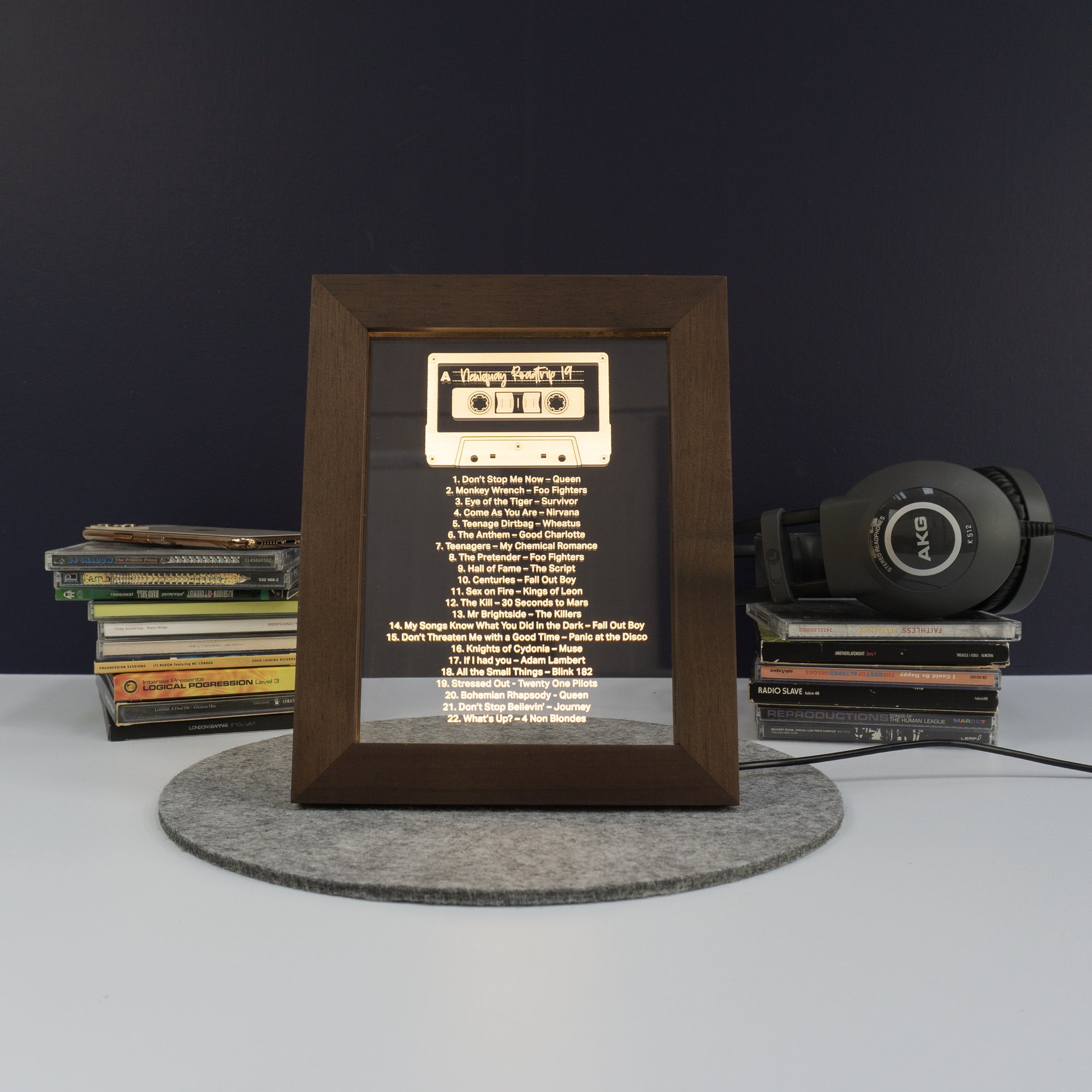Custom LED playlist retro mixtape artwork