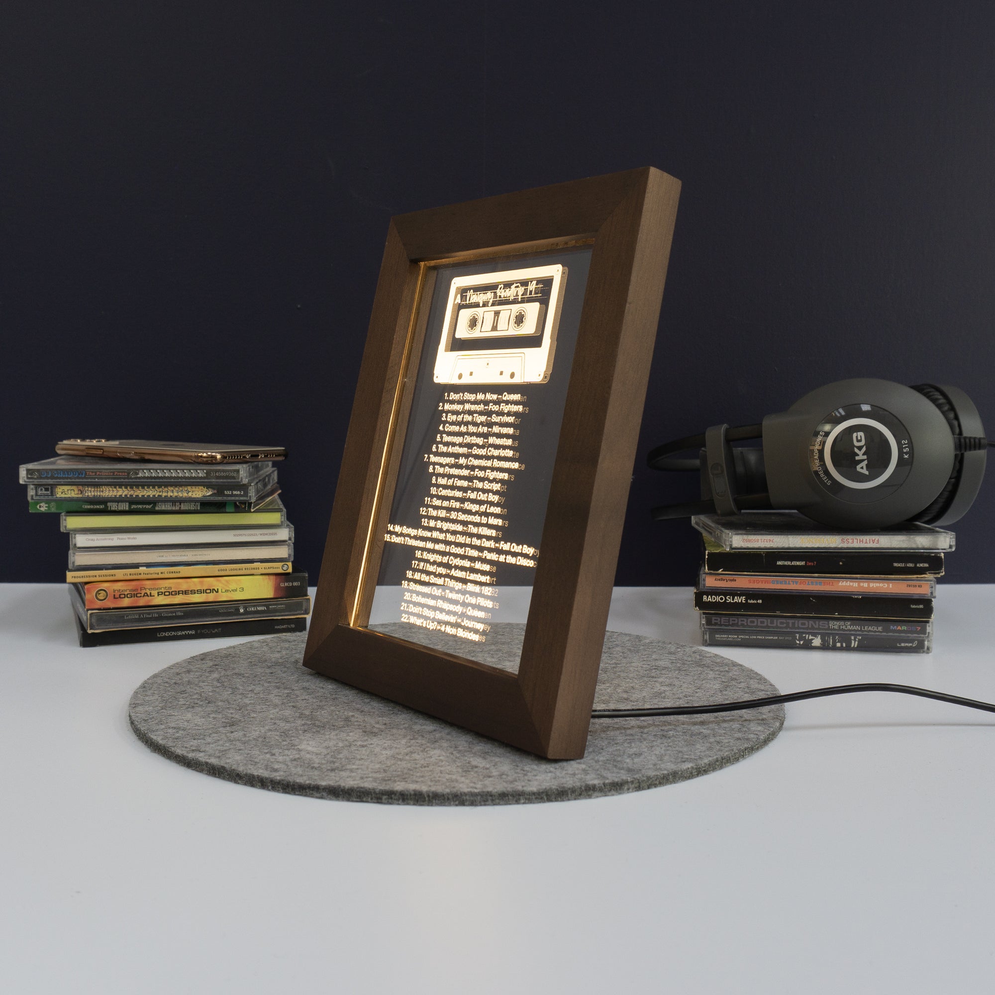 Custom LED playlist retro mixtape artwork