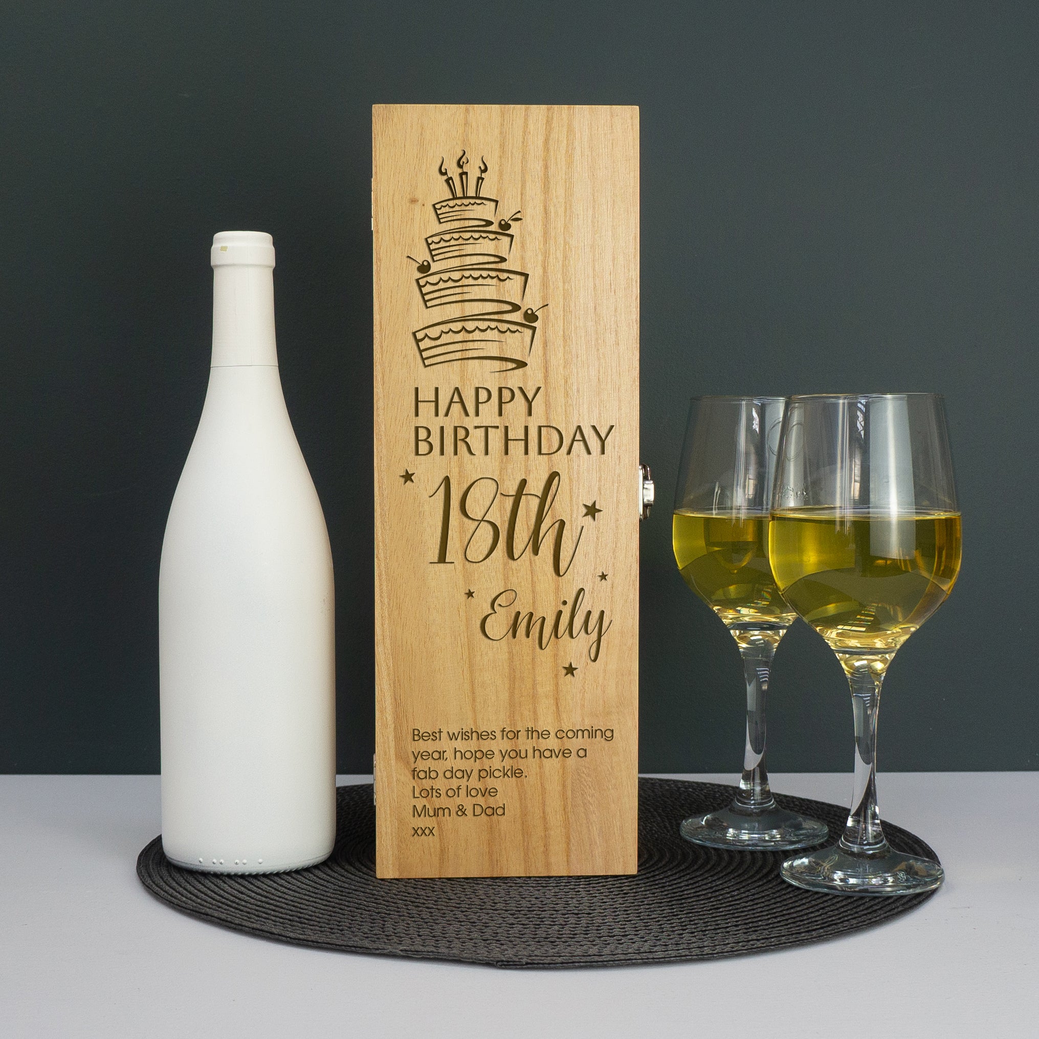 18th birthday wine champagne bottle gifting box