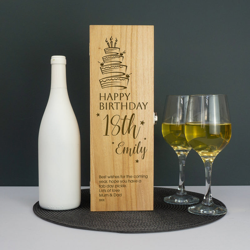 18th birthday wine champagne bottle gifting box