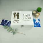 Gay couple wedding memory box gift LGBTQ+