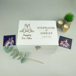 Lesbian gay couple wedding memory box gift LGBTQ+