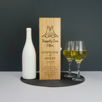 Personalised lesbian wedding wine bottle box LGBTQ+
