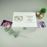 Personalised Mrs & Mrs wedding memory box LGBTQ+