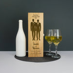 Custom engraved gay marriage champagne bottle gift box LGBTQ+
