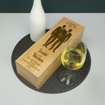 Custom engraved gay marriage champagne bottle gift box LGBTQ+