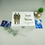 Personalised gay marriage luxury memory box LGBTQ+