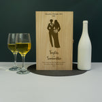 Lesbian bride and bride marriage twin champagne bottle gifting box