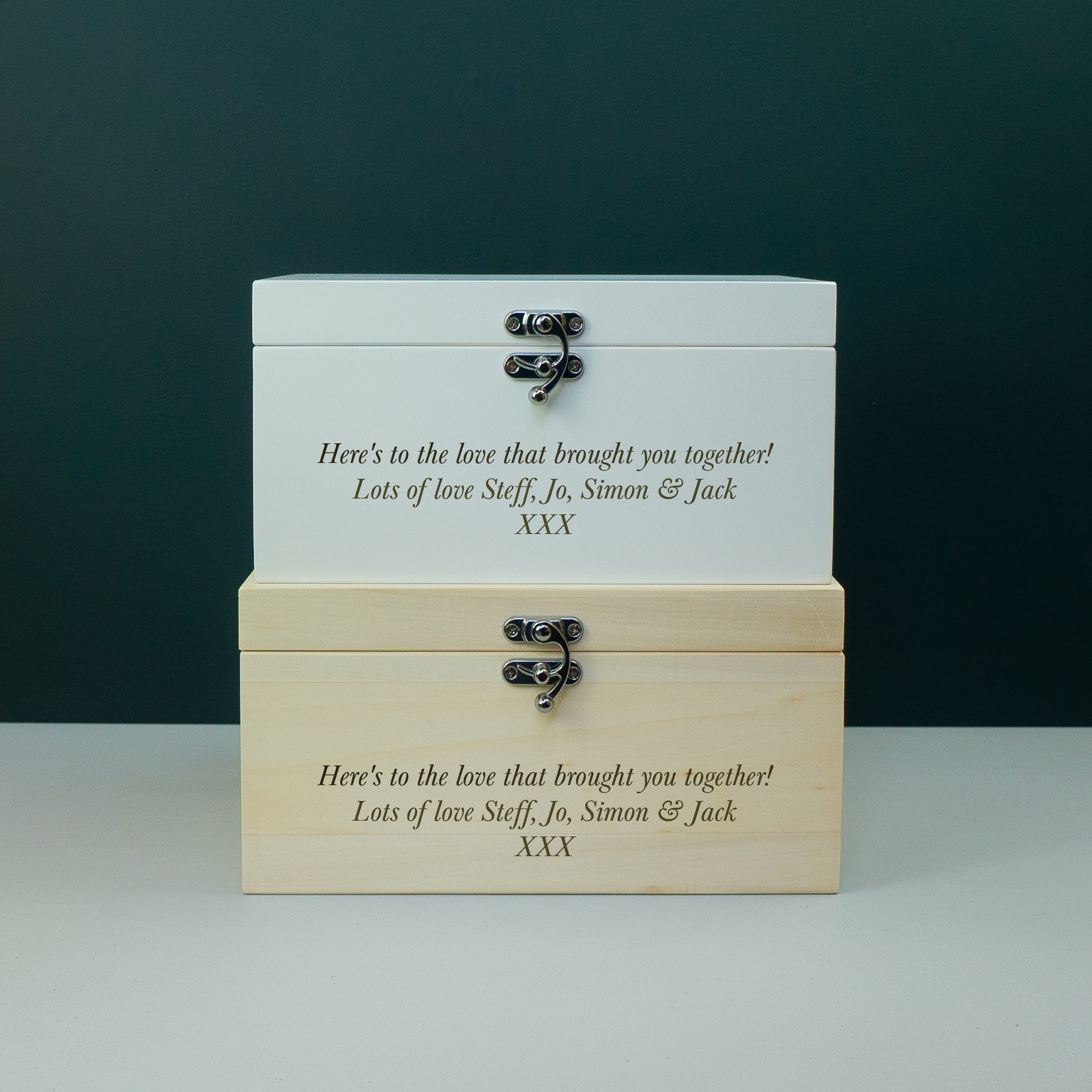 Personalised lesbian marriage luxury memory box LGBTQ+