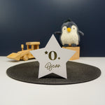Custom engraved new baby name plaque