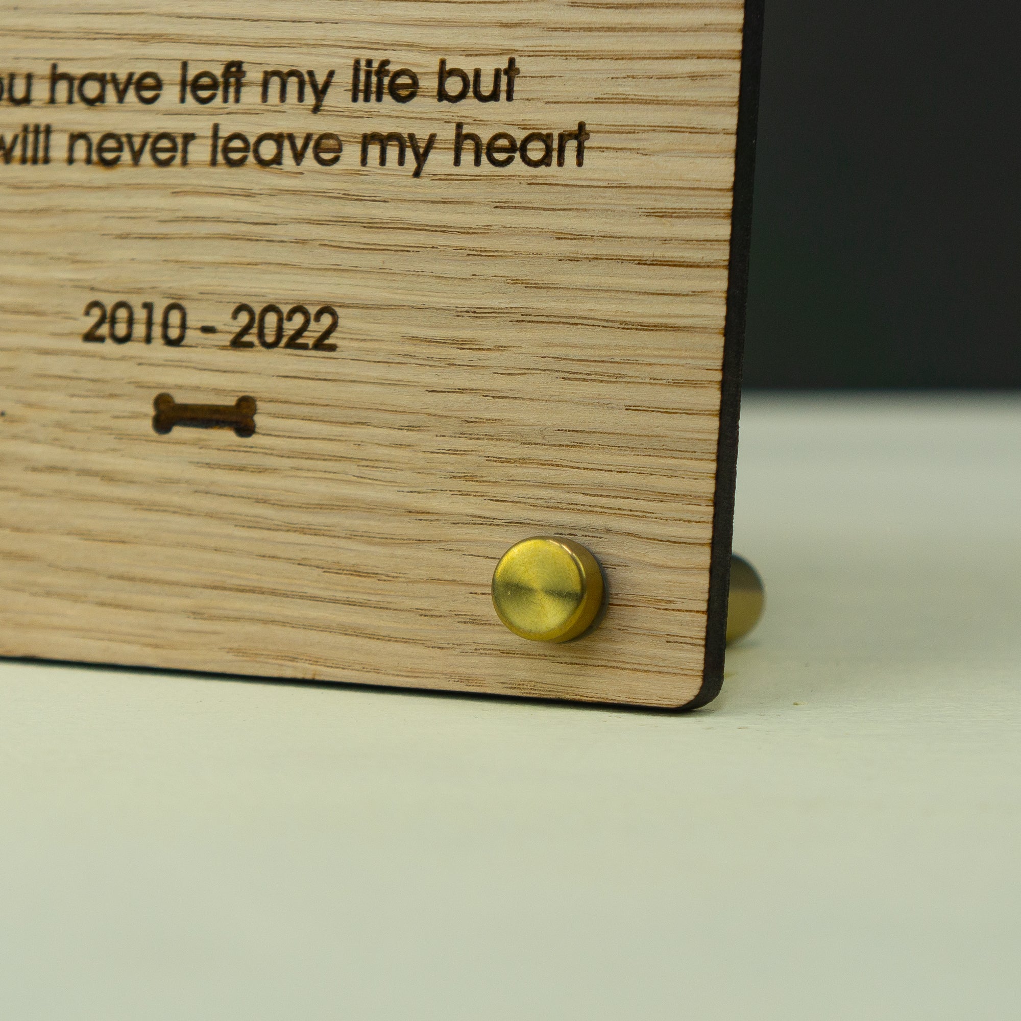 Personalised dog memorial photo frame. Custom made clipboard frame