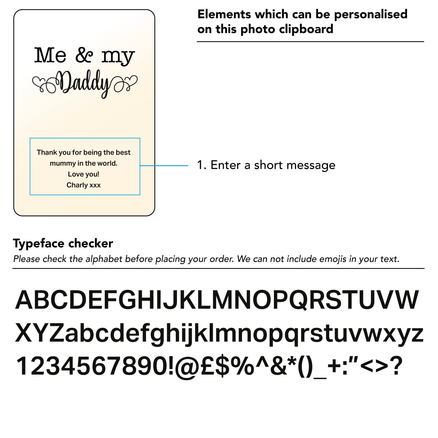 Father's day custom photo gift. Personalised photo frame for dads gramps grandads