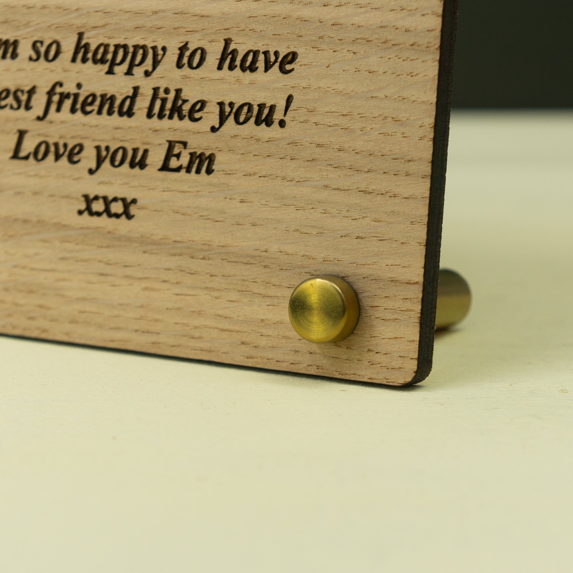 Best friends custom photo frame. Personalised wooden freestanding picture frame