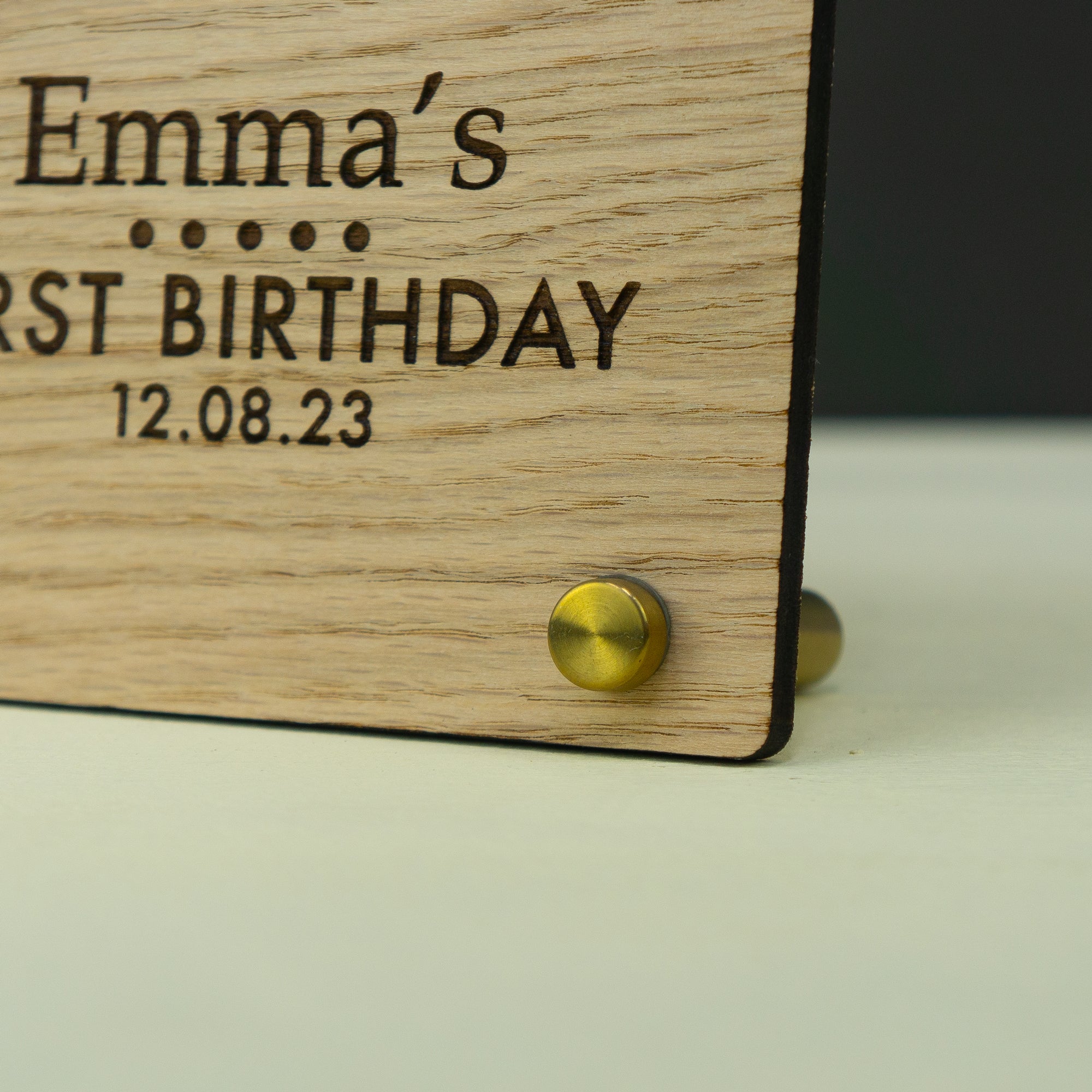Personalised first birthday photo frame. Personalised child celebration gift