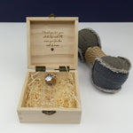 Personalised dog memorial box. Pet dog loss gift. Custom engraved memory box with fur keepsake bottle.
