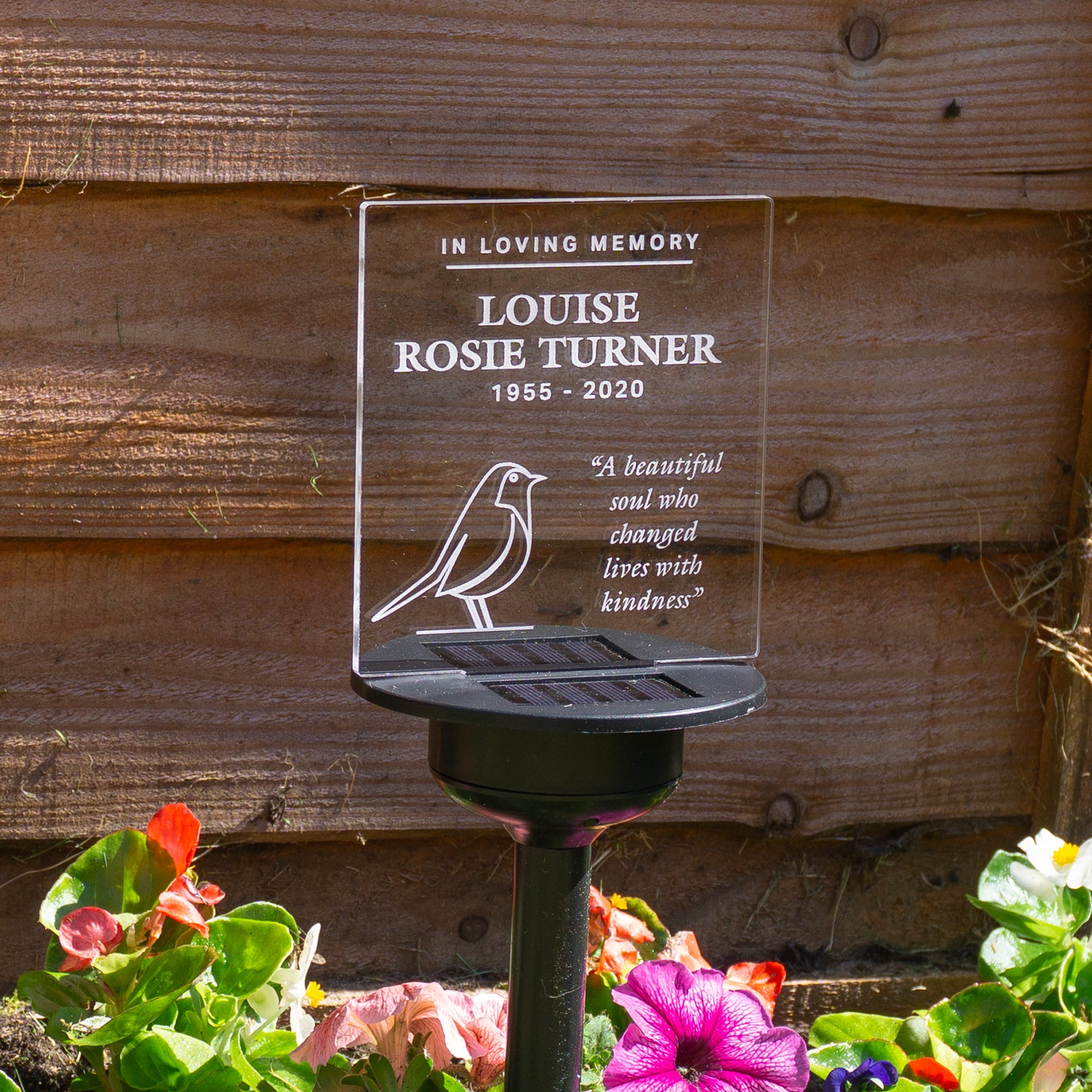 Personalised garden LED name plaque
