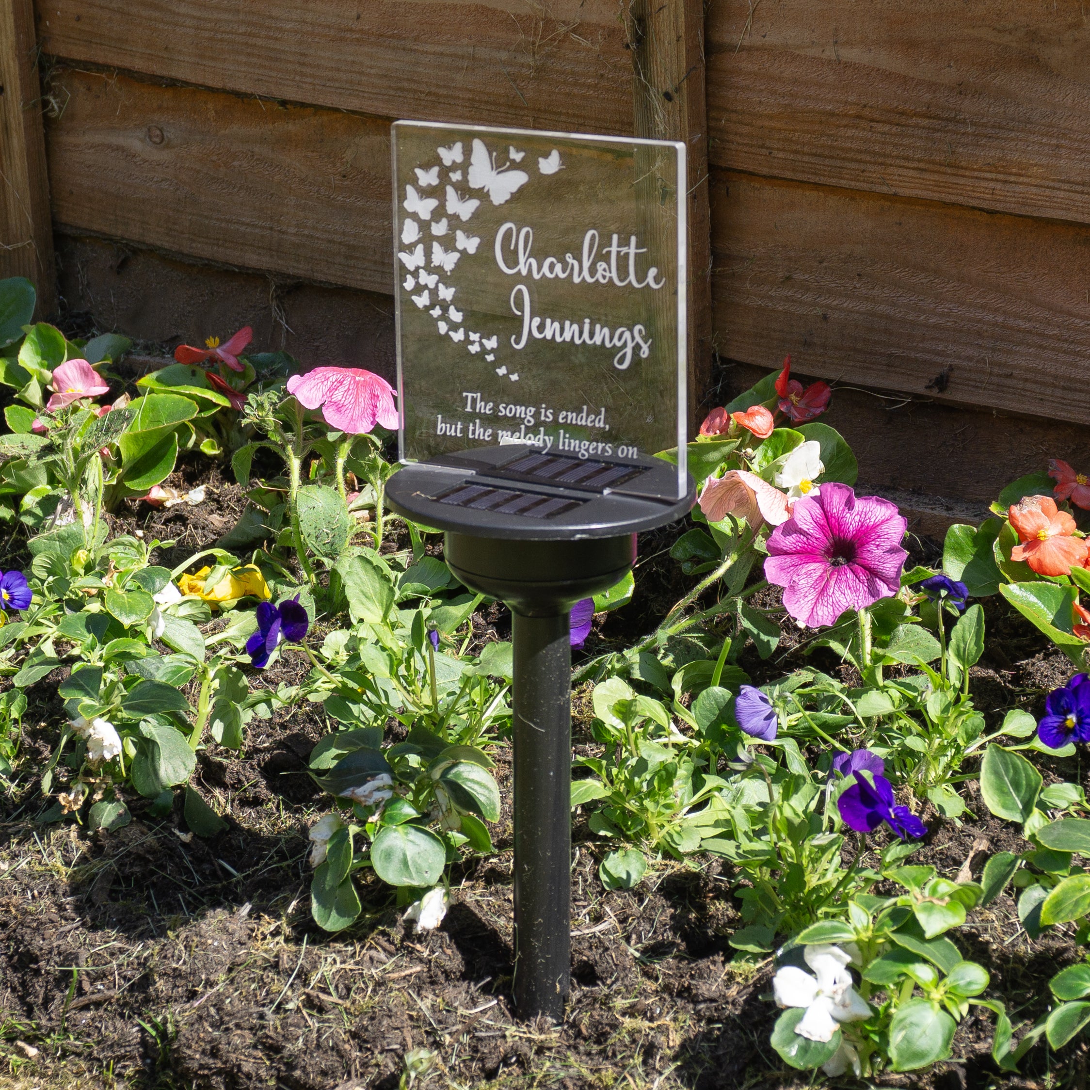 Sorry for your loss memorial gift Personalised light up LED garden decoration