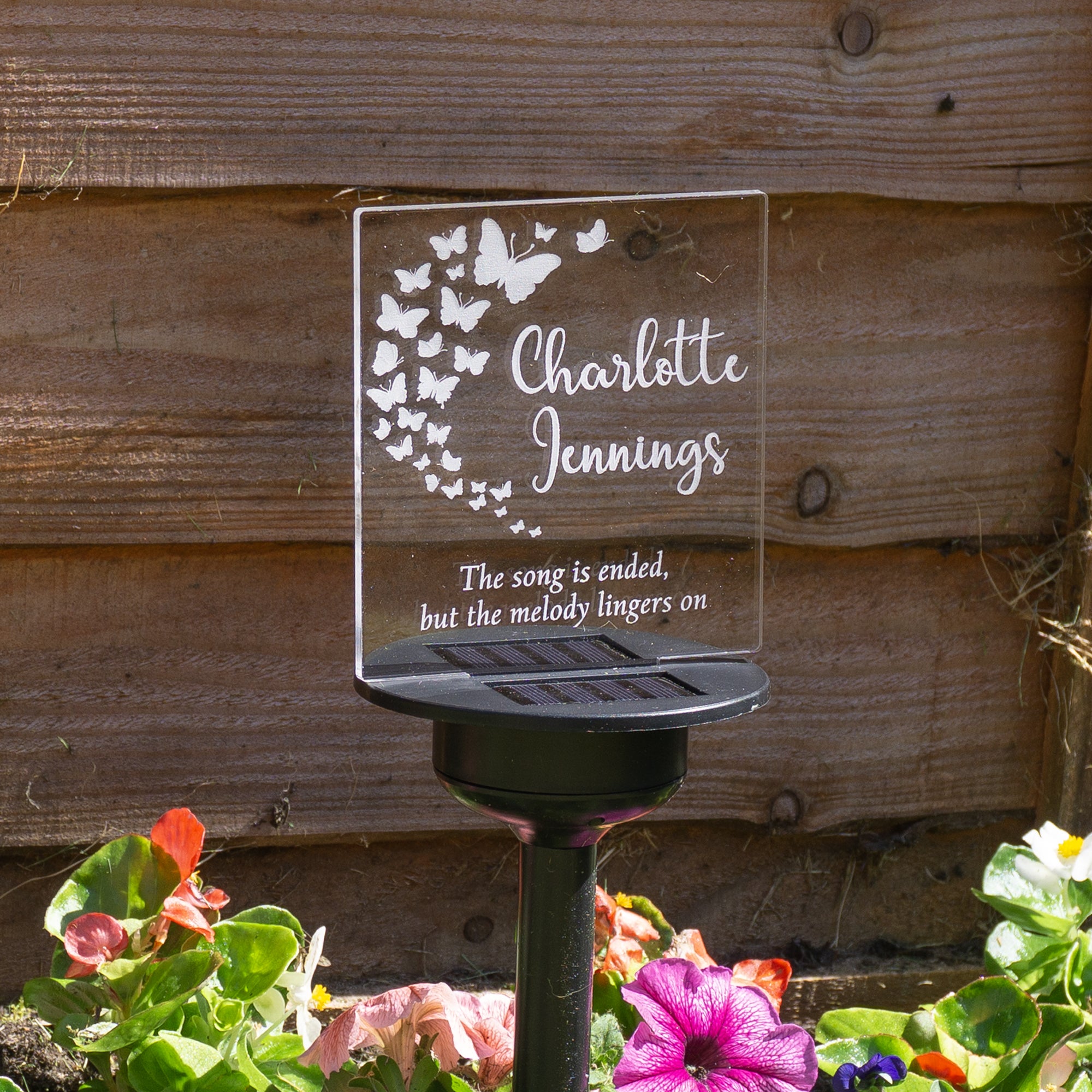 Sorry for your loss memorial gift Personalised light up LED garden decoration
