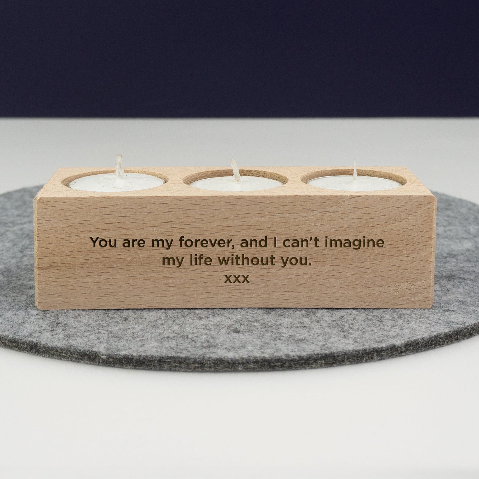 Personalised candle for couples