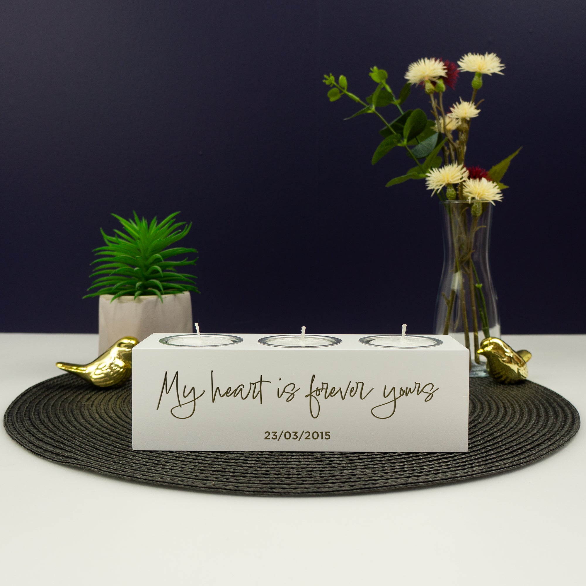 Personalised candle for couples