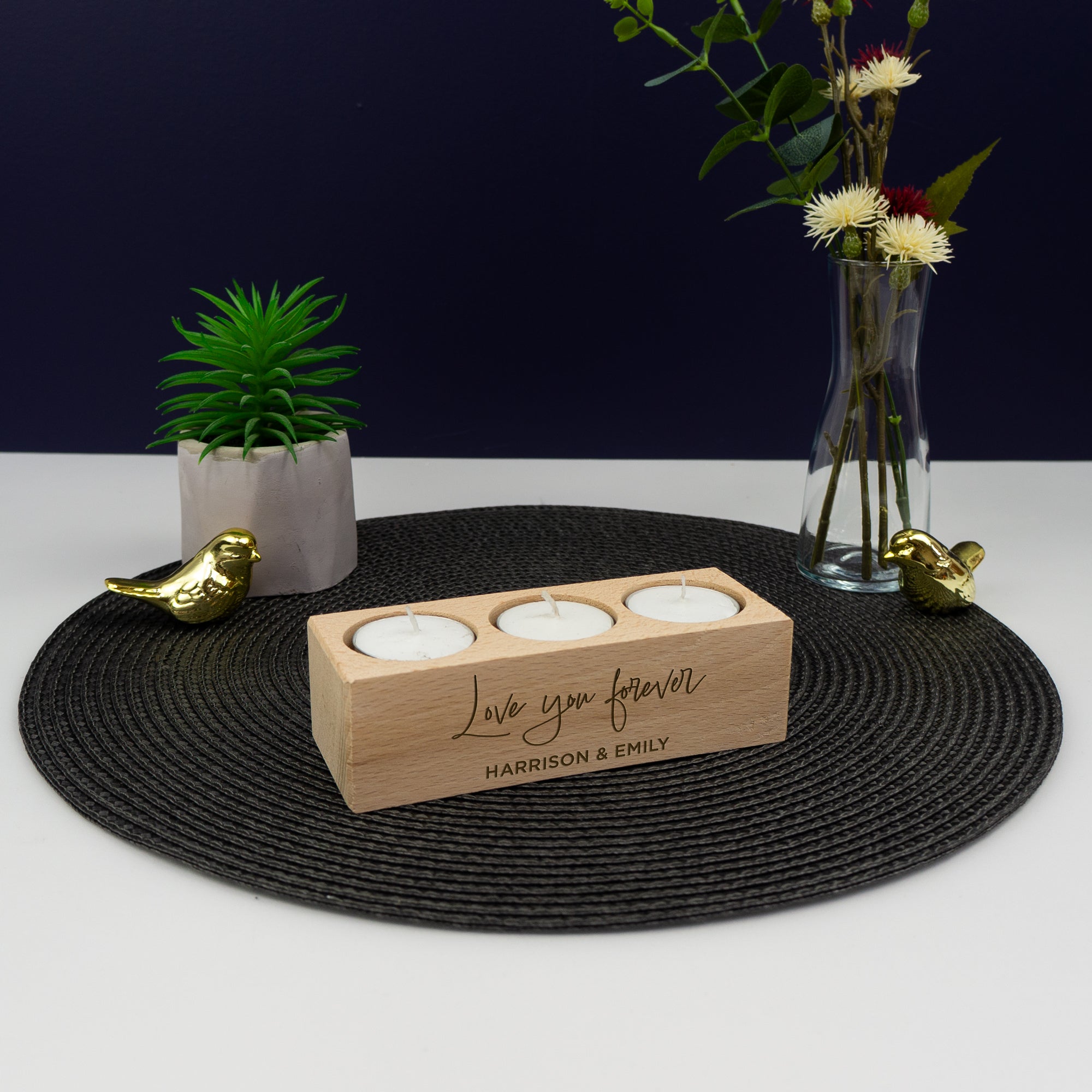 Personalised candle for couples