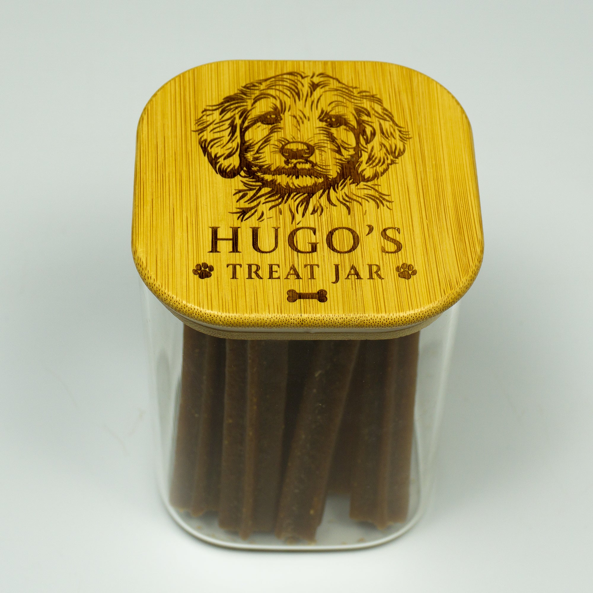 Personalised Labradoodle & Doodle Treat Jar. Dog Biscuit Container