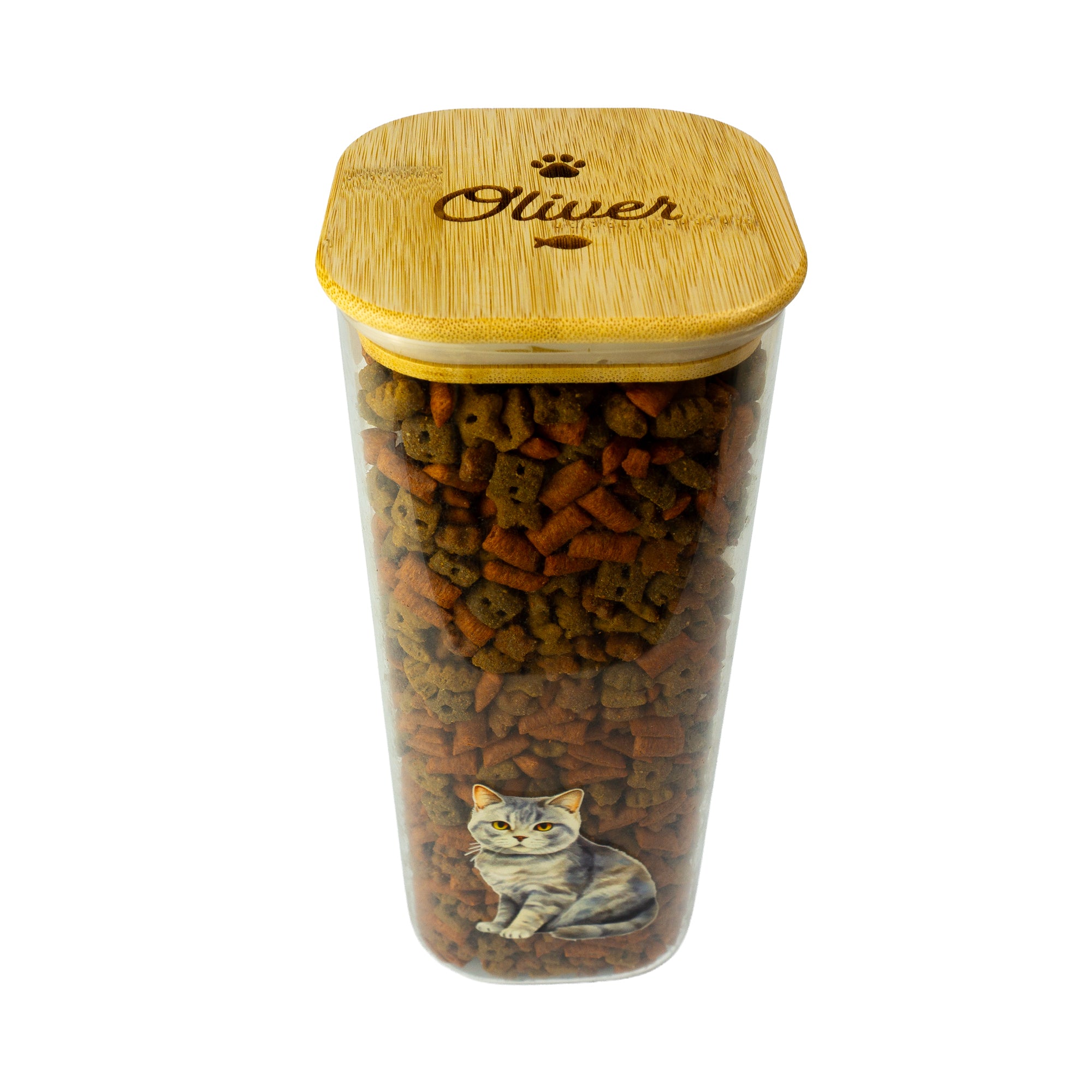 Personalised British Shorthair cat treat jar