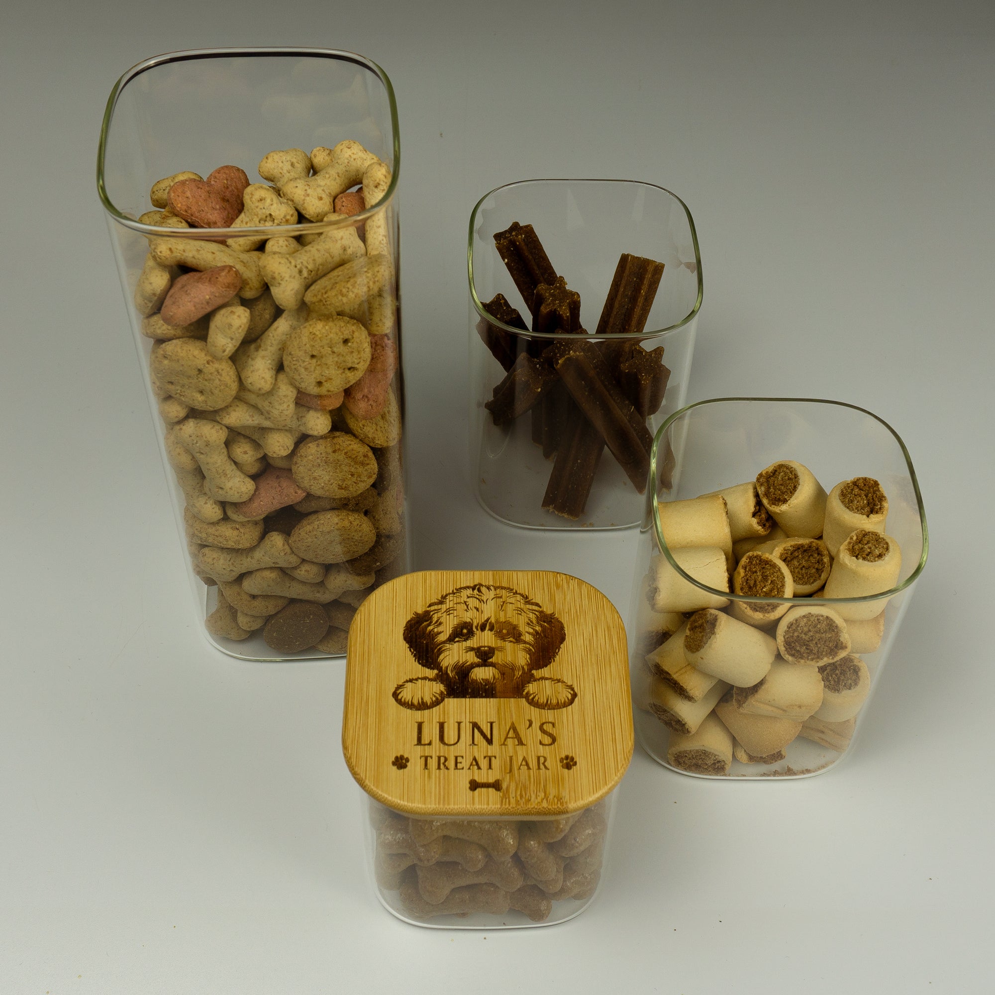 Personalised Maltipoo Dog Treat Jar | Maltese Cross biscuit storage