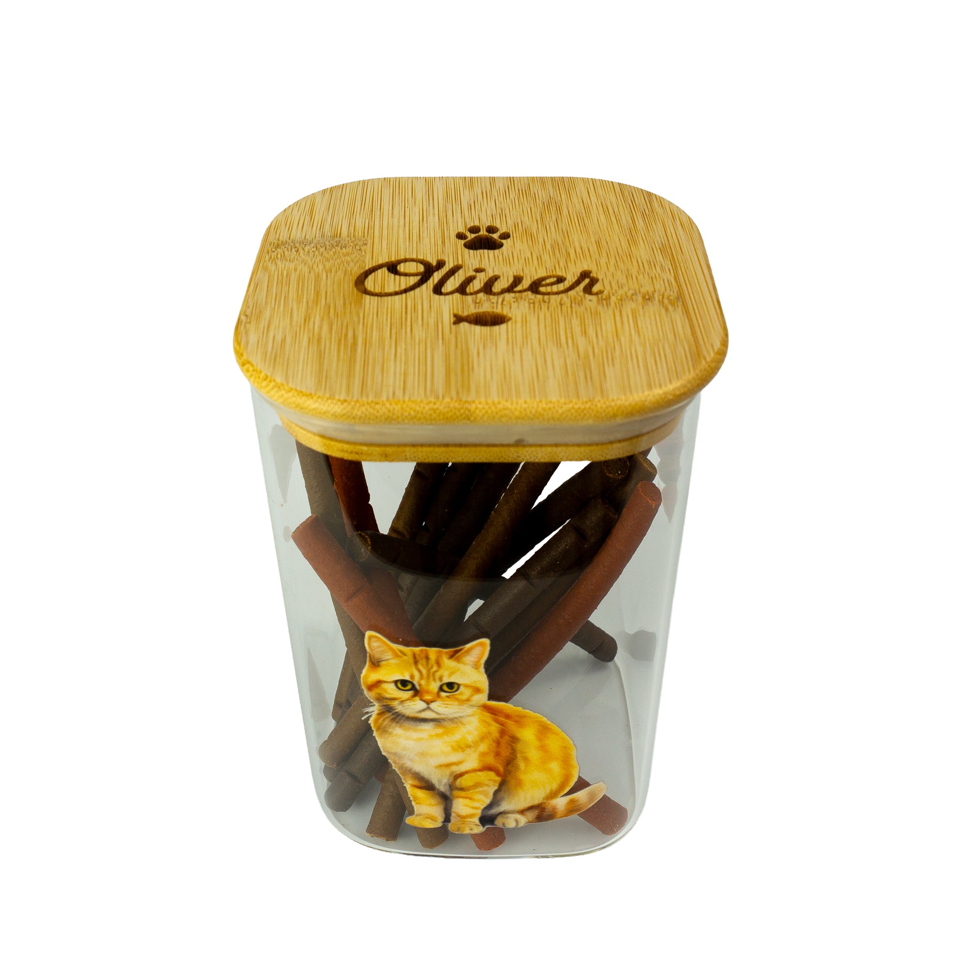 Personalised British Shorthair cat treat jar