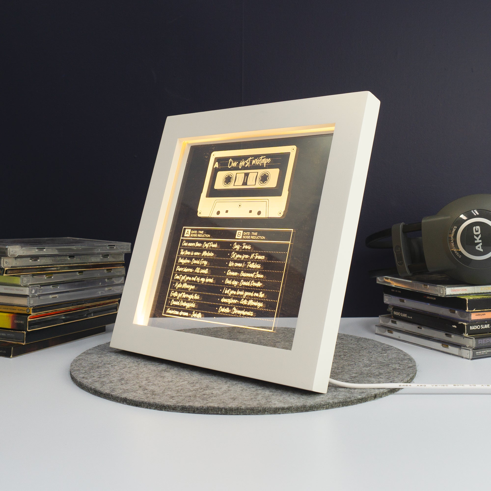 Personalised mixtape light up LED artwork