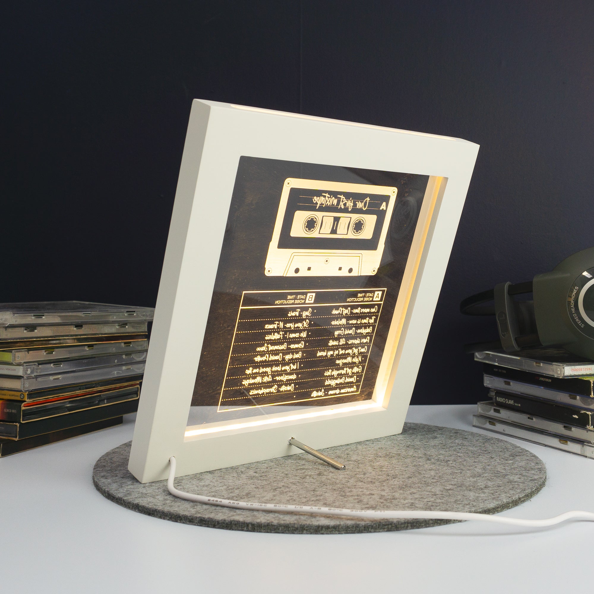 Personalised mixtape light up LED artwork